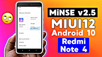 MiNSE v2.5 based on MIUI 12 (Android 10) for Redmi Note 4