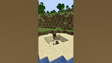 Minecraft sand trap tutorial! Easy Minecraft hacks #minecraft #trap
