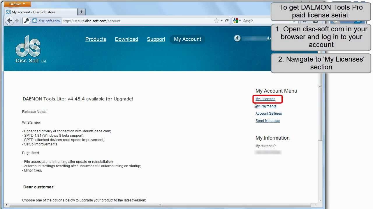 How To Review Paid License Serial Number For Activation Of Daemon