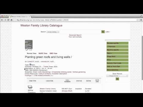 Weston Family Library Online Catalogue Tutorial