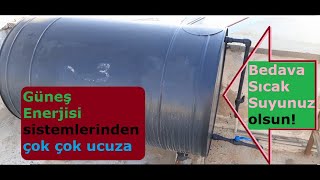 Güneş Enerjisinden Çok Çok Ucuza Bedava Sıcak Su Resimi