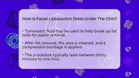 How Is Facial Liposuction Done Under The Chin? - The Operating Table