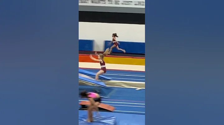 7 year old t&t gymnast tumbling doing double tuck ...