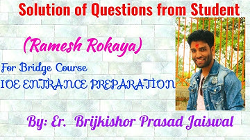 Solution of Question from Student (Ramesh Rokaya) for Bridge Course in Nepali