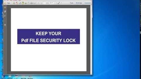 How to lock your Pdf File