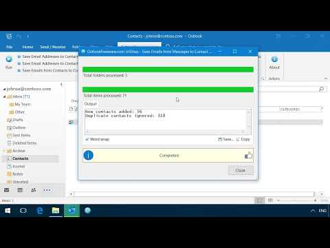 Save Email Addresses from Outlook Messages to Contact Group