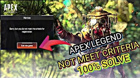 How to fix "Sorry, but you do not meet the criteria for registration" on apex legends mobile hindi😊💖