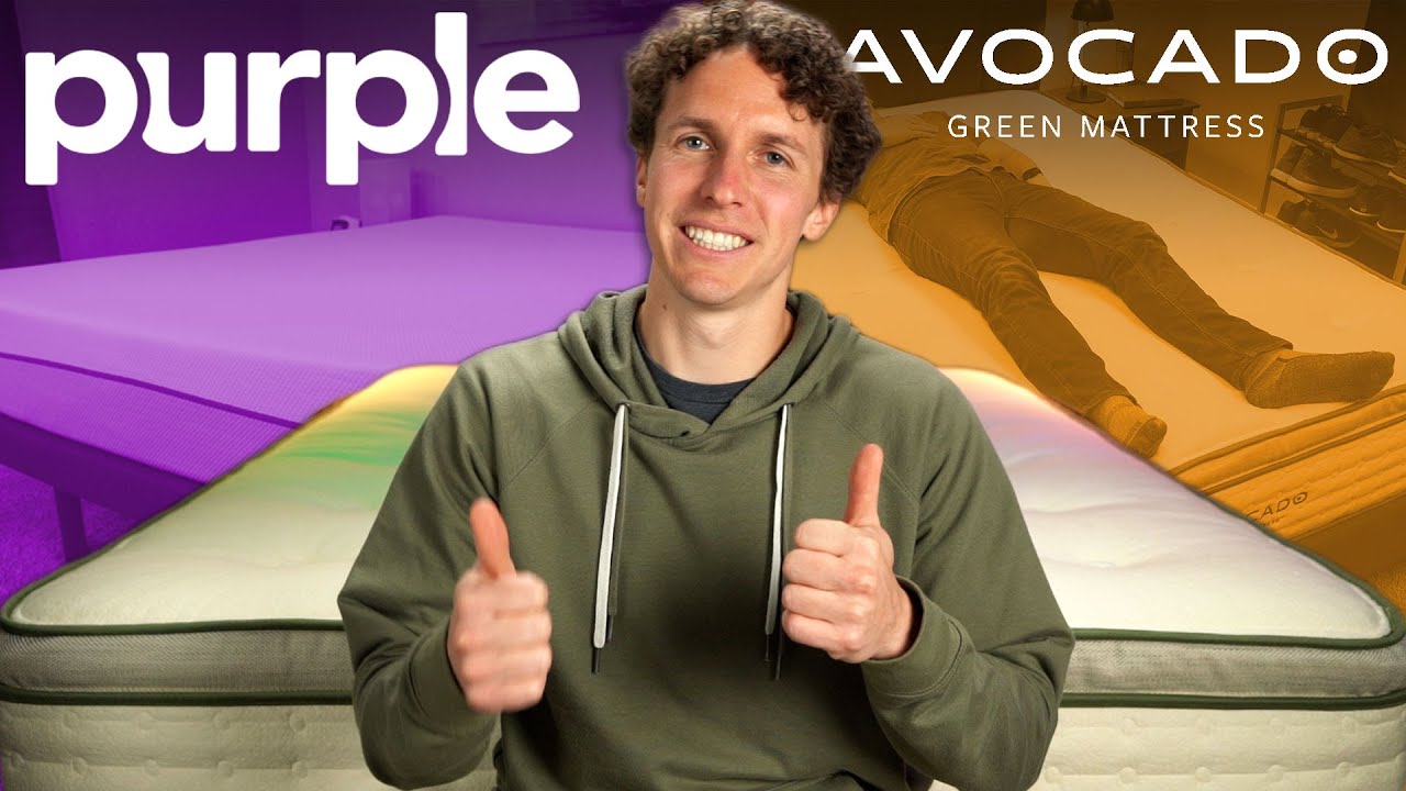 avocado green mattress, avocado vs purple, avocado mattress vs purple, purp...
