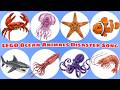 LEGO Ocean Animals Song 🌊🧱 Sea Disaster Escape Adventure | Learn Alphabet &amp; Animal Sounds