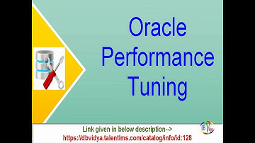 Oracle Performance  Tuning Video Tutorial 2024 |  dbvidya | Oracle SQL Tuning Course