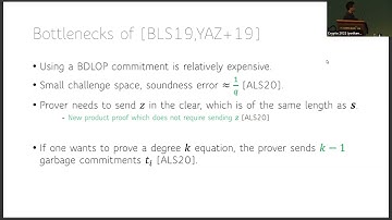 Session on Lattice Based Zero Knowledge
