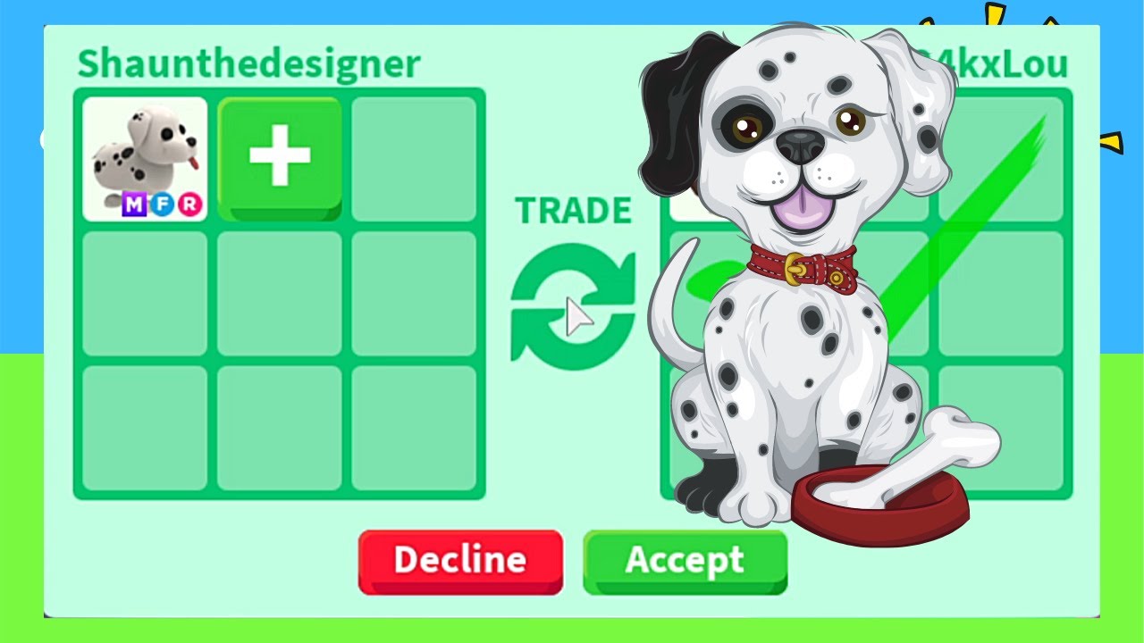 Dalmatian, Trade Roblox Adopt Me Items