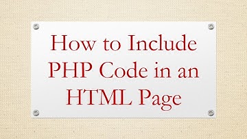 How to Include PHP Code in an HTML Page
