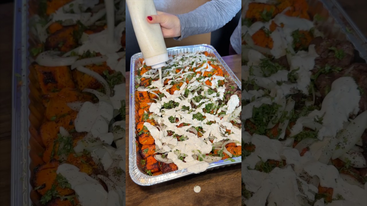 GIANT AFGHAN FAMILY PLATTER from Kandahar Grill in Hicksville, NY on Long Island! 🔥🤤 #DEVOURPOWER