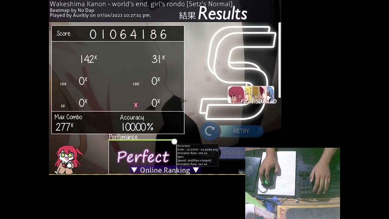 osu! spinner liveplay 2023 YouTube