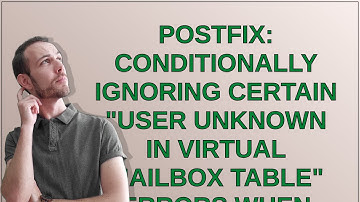 postfix: conditionally ignoring certain "User unknown in virtual mailbox table" errors when using...