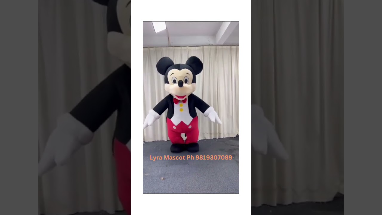 Inflatable fur mickey minne mascot costume air walker walking live cartoon | Available on IndiaMART