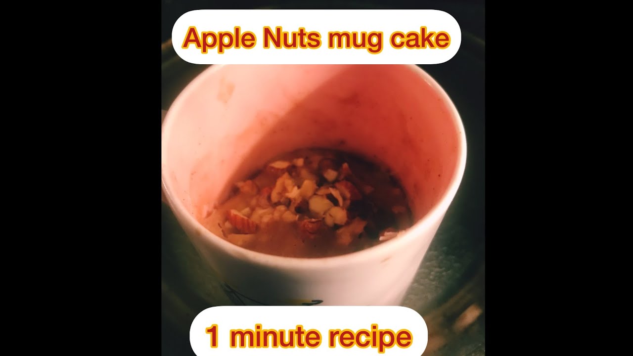 Apple & Nuts Mugcake in 1 minute No Egg