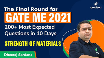 Strength of material | GATE 2021 ME | Dheeraj sir | Gradeup