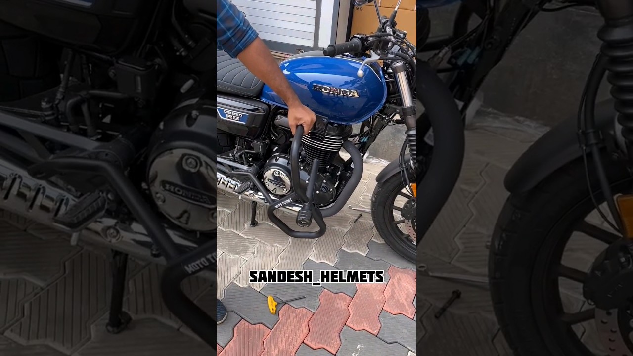 HONDA BIKE CRASH GUARD INSTALATION |CRASH GUARD FOR MOTORCYCLES ||SANDESH HELMETS