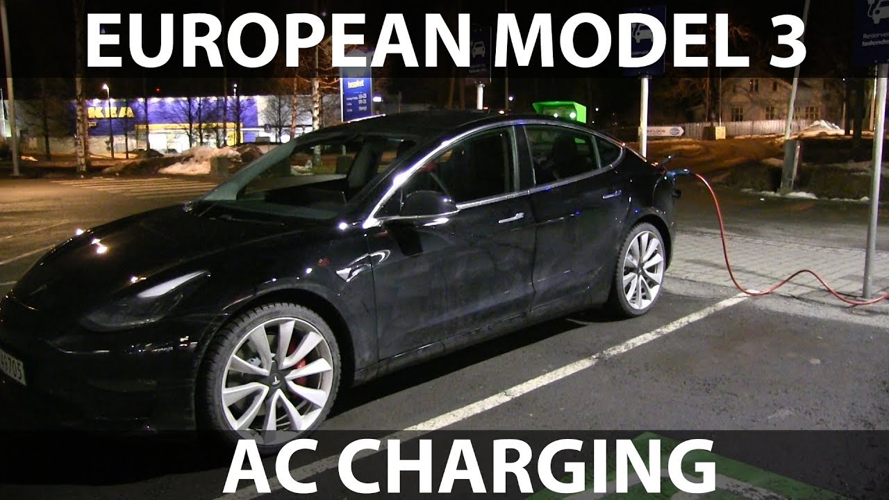 Tesla Model 3 an Wechselstrom aufladen (Typ2, Schuko, CEE)