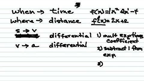 Level 2 Calculus - Kinematics - differentiation