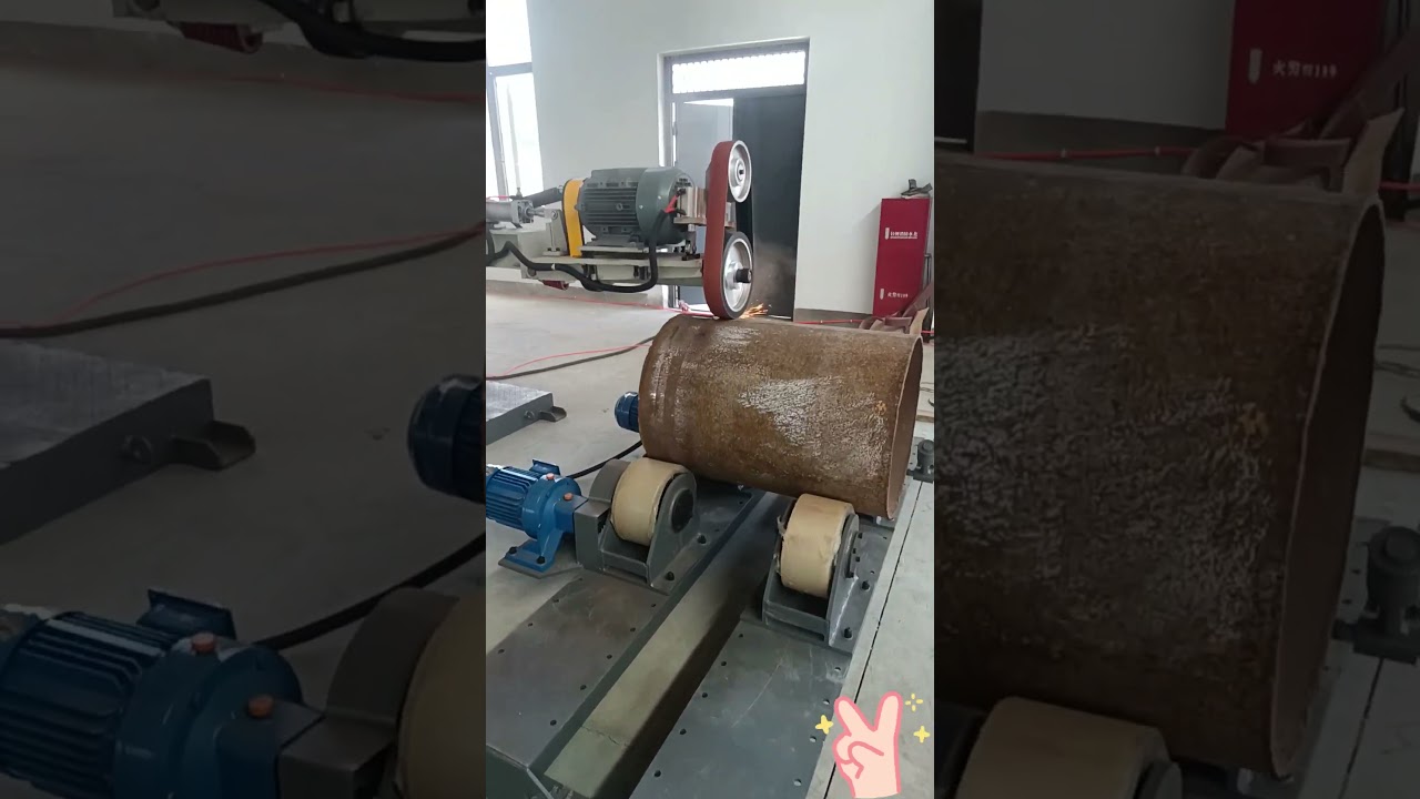 Tank and tank head polishing machine/tank shell polishing machine/tank shell grinding machine.