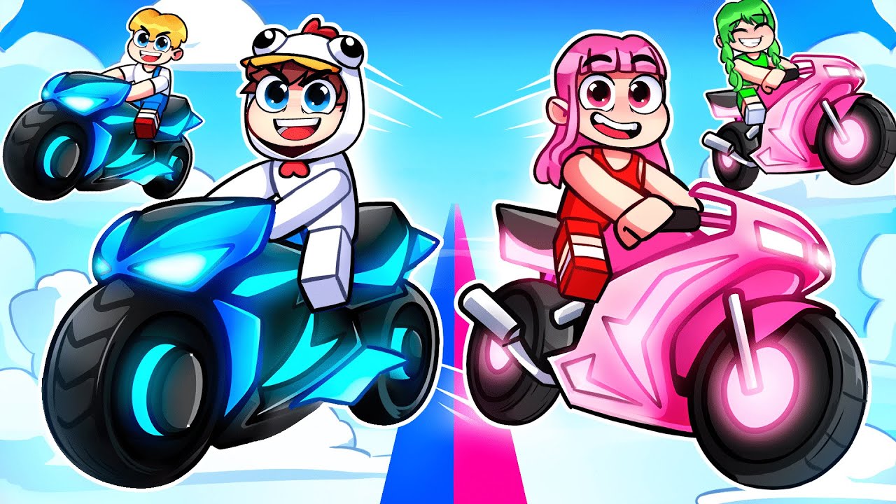 GARÇONS vs FILLES dans un DUEL DE COURSE sur BIKE OBBY ROBLOX !