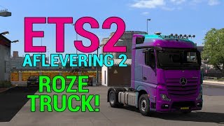 Euro Truck Simulator 2 (afl  2) || ROZE VRACHTWAGEN, BLAUWE TRAILER screenshot 2
