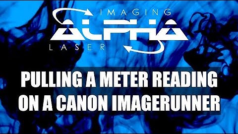 How to pull a meter reading on a Canon imageRUNNER ADV Device