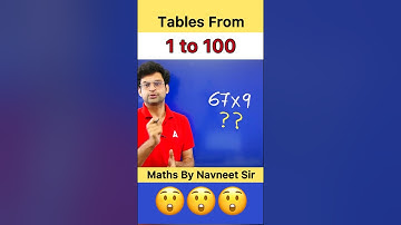 😲 Tables From 1 to 100 सिर्फ़ 5 Seconds में | Navneet sir | Adda247