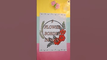 5 Easy Border Designs/Project Work Designs 🌹 #art #shorts #ytshorts #trending #satisfying #howto