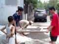 Pedroza brothers helping the construction of our house