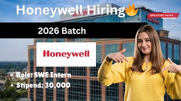 Honeywell Hiring | SWE Intern | Off-Campus 2026 Batch #offcampushiring2025 #offcampushiring2026