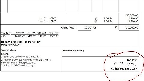 Busy Software Print Signature In Sale Inovice