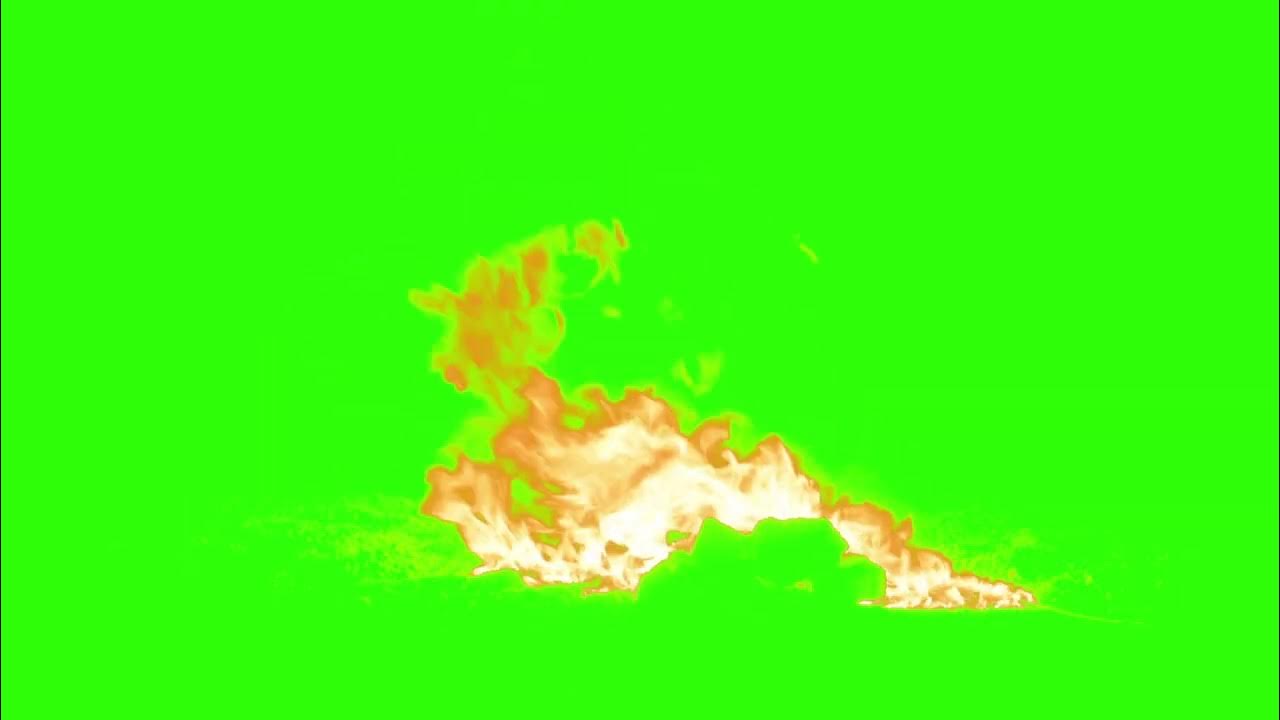 big fire VFX after effects asset green Screen UHD free download YouTube