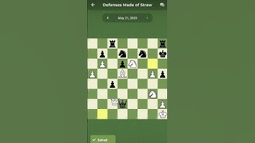 May 21st 2023 chess.com daily puzzle #chess #chesscom #chesspuzzle