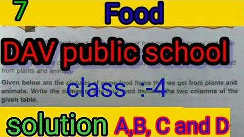 DAV class 4 science chapter 7 food solutions by ranjan sir