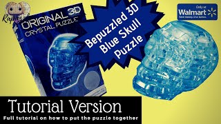 Bepuzzled 3D Crystal Puzzle Blue Skull (Walmart Exclusive) Tutorial Version