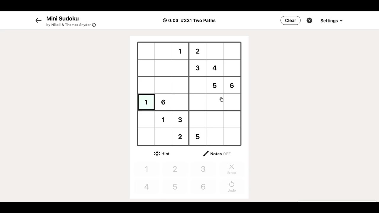 LinkedIn Mini-Sudoku Answer Today | 08 July 2026 - Puzzle #331