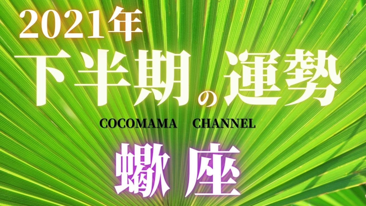 蠍座 下半期の運勢 21年 7月から12月の流れを見ていきます タロット占い 星座 ココママ ポジティブリーディング Youtube