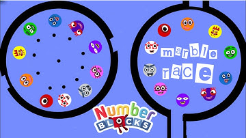 Numberblocks Marble Race in Algodoo