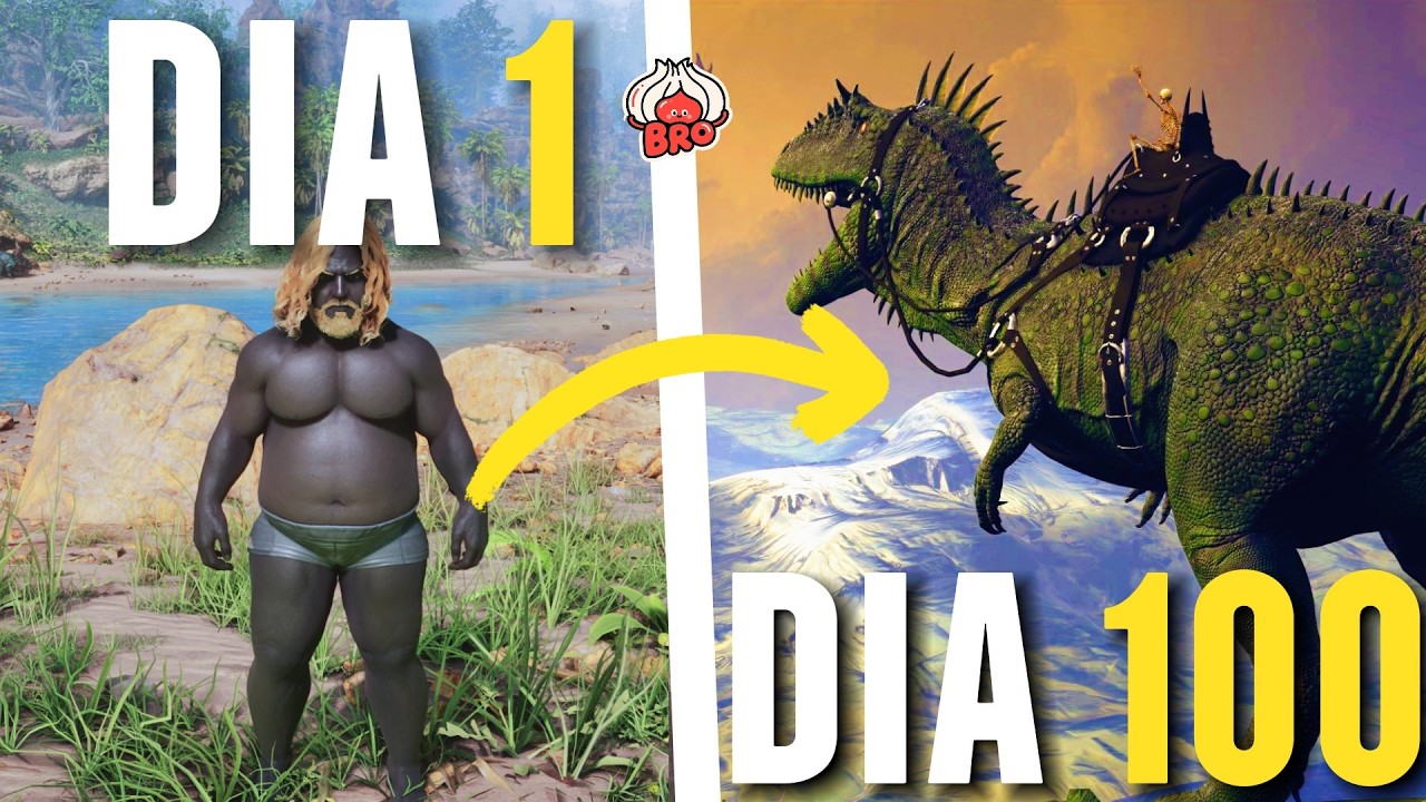 100 DIAS  PASAR de NOOB A PRO en ARK SURVIVAL ASCENDED (NO FUE FACIL)