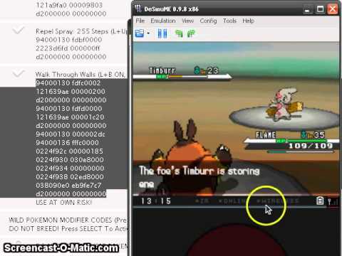 how to add action replay codes to desmume soulsilver - DamianRich2's blog