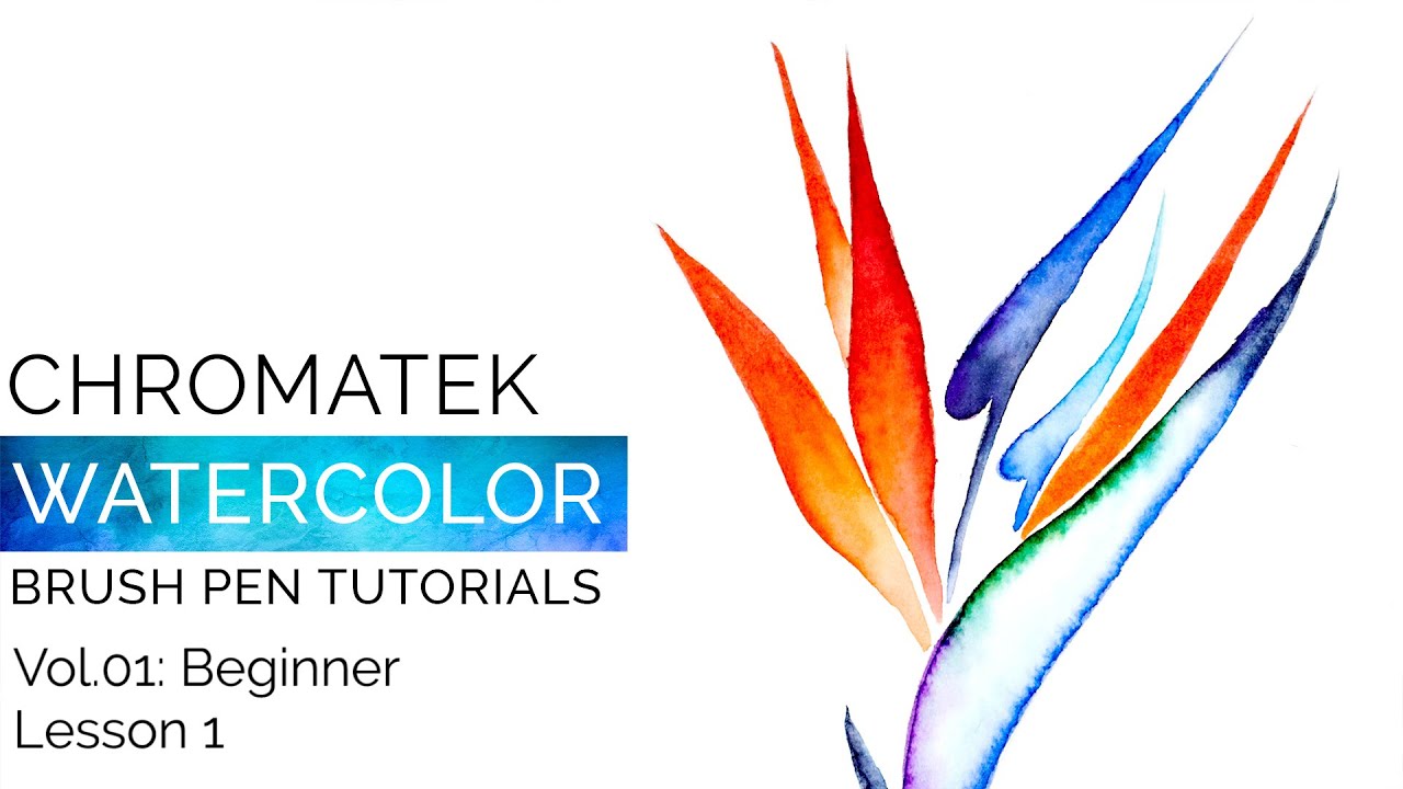 30 WATERCOLOR REAL BRUSH PEN SET + TUTORIAL PAD – Chromatek