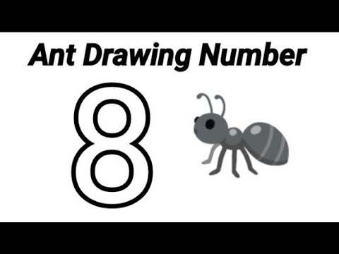 How To Draw Ant 🐜 With 8 Number | Easy And Simple Ant Drawing ...