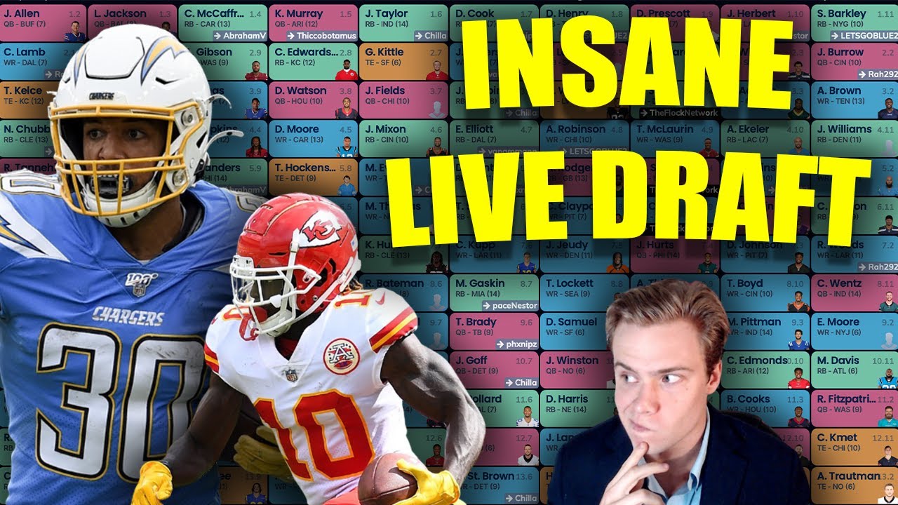 INSANE LIVE FANTASY FOOTBALL DRAFT (Big $) || 2021 Fantasy Football