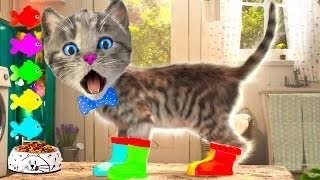 Minik Kedicik Kostüm Partisi Eğlenceli Sevimli Kedi Oyunu Çizgi Film Tadında