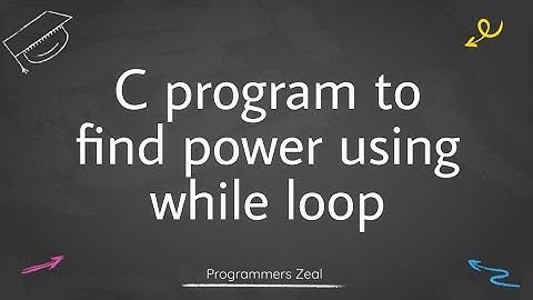 C program to find power of a number using while loop