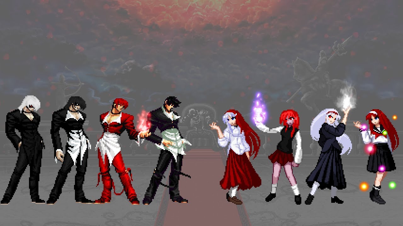 Ash Crimson's Yagwick Team vs Akiha Yagami H.A Team | KOF MUGEN